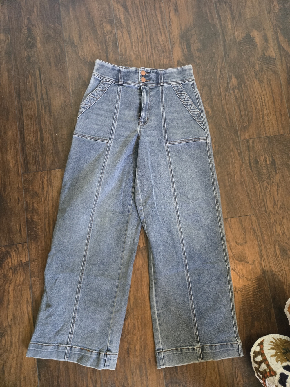 High-Rise Wide Leg Jeans in Faded Blue - Picture 1 of 4